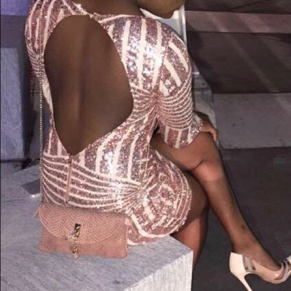 Eye Catching Rose Gold sequence dress!!!!